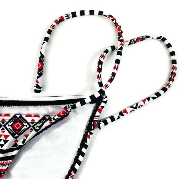 Ocean Pacific Black Native Print Bikini Bottoms Womens Size Large - Picture 6 of 8